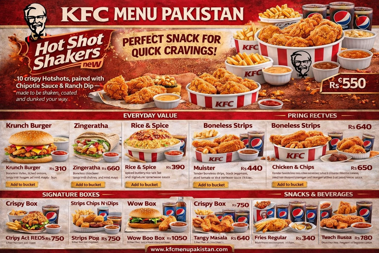 Kfc Menu Pk